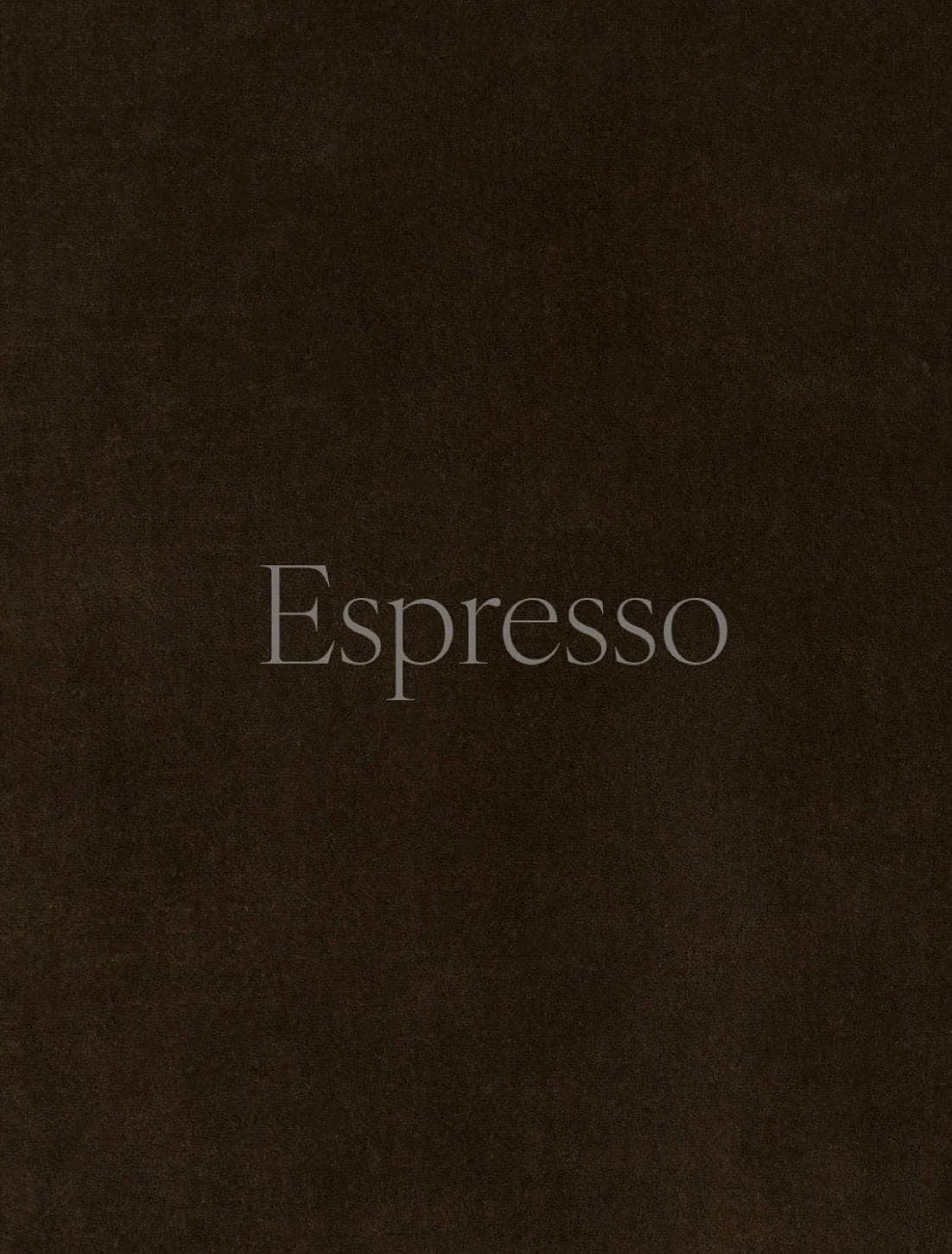 Mörkbrun sammet med färgnamnet Espresso